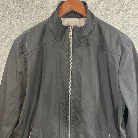 Calvin Klein Black Jacket Men’s Size Large Full Zip - Picture 3 of 15